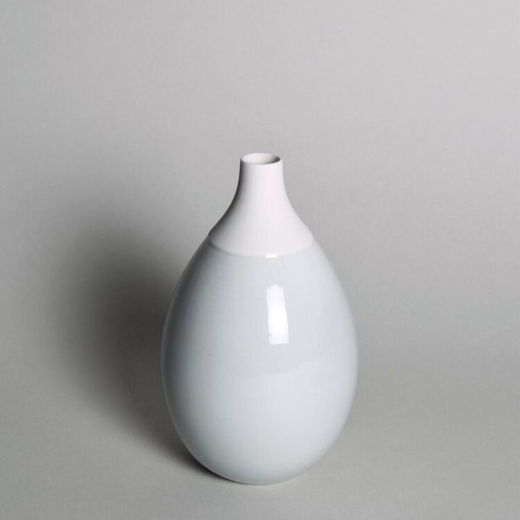Keramik, Porzellan, Vase, grau, handgemacht, handgefertigt, Schoemig Porzellan