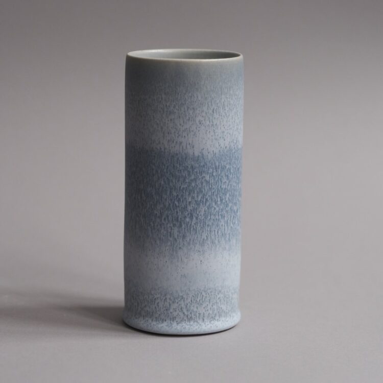Keramik, Steingut, Vase, blau, handgemacht, handgefertigt